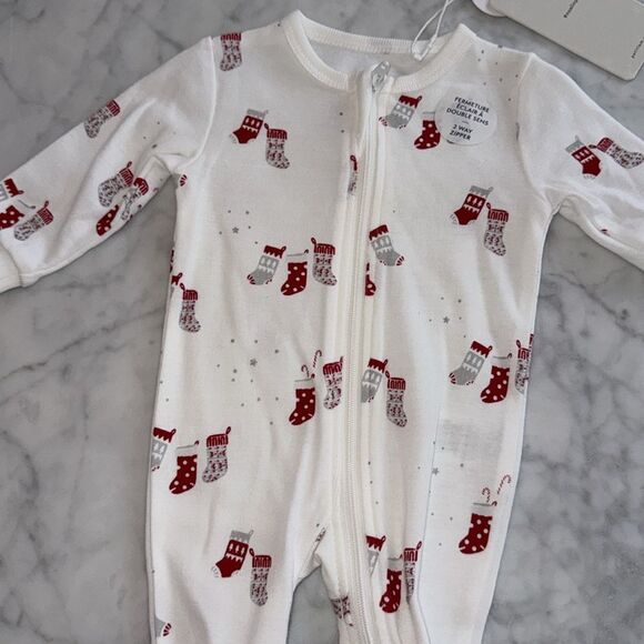 NWT PETIT LEM UNISEX STOCKING PRINT KNIT FOOTIE NB - Picture 5 of 5